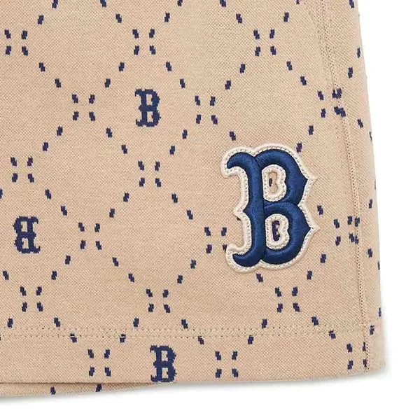 Quần Short MLB Dia Monogram Boston Red Sox 3FSPM0133-43SAL Màu Nâu Size M