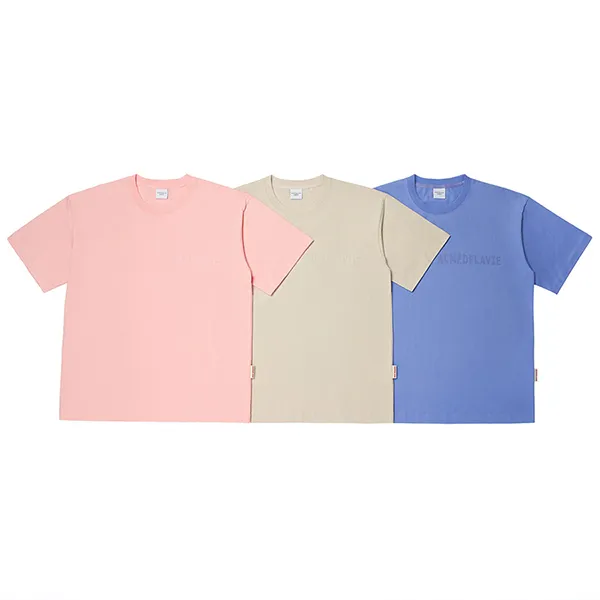 Set 3 Áo Phông Acmé De La Vie ADLV 3pac Simple Logo Tshirt Package-2 Nhiều Màu (Xanh - Be - Hồng)