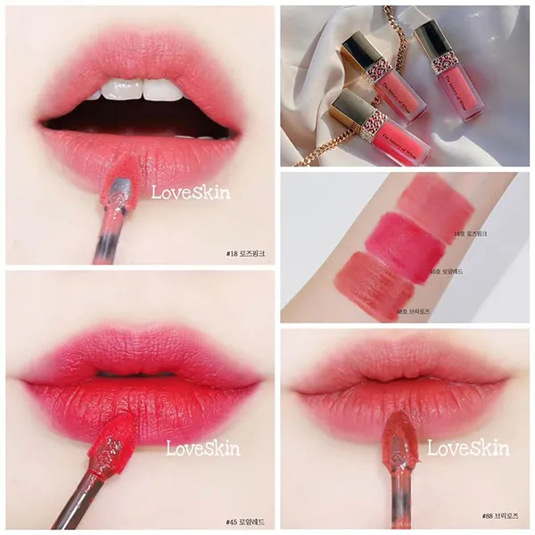 Son Kem Lì Whoo Velvet Liquid Lip Rouge 45 Royal Red Màu Đỏ Thuần