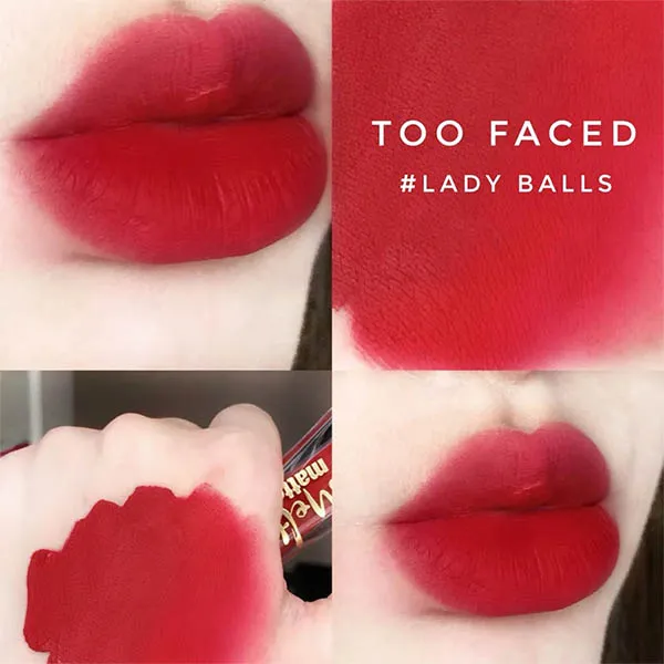 Son Kem Too Faced Melted Matte Liquified Long Wear Lipstick Lady Balls Màu Đỏ Mận