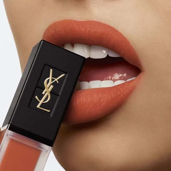 Son Kem Yves Saint Laurent YSL Tatouage Couture Velvet Cream Liquid Lipstick 221 Play In Coral Màu Cam Cháy - Son Môi - Vua Hàng Hiệu