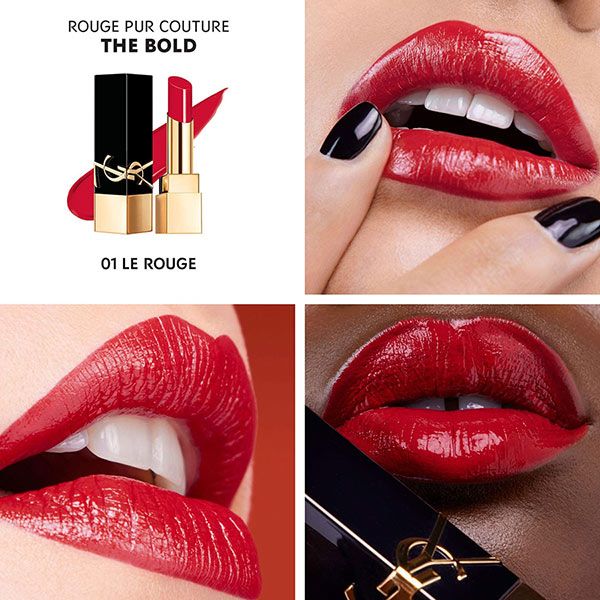 Son Yves Saint Laurent YSL The Bold High Pigment Lipstick 01 Le Rouge Màu Đỏ Thuần - 3