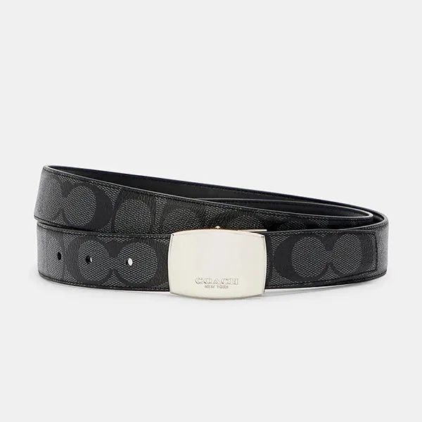 Thắt Lưng Nam Coach Signature Mod Plaque Harness Cut To Size Reversible Belt F65242 Màu Đen - Thắt lưng - Vua Hàng Hiệu