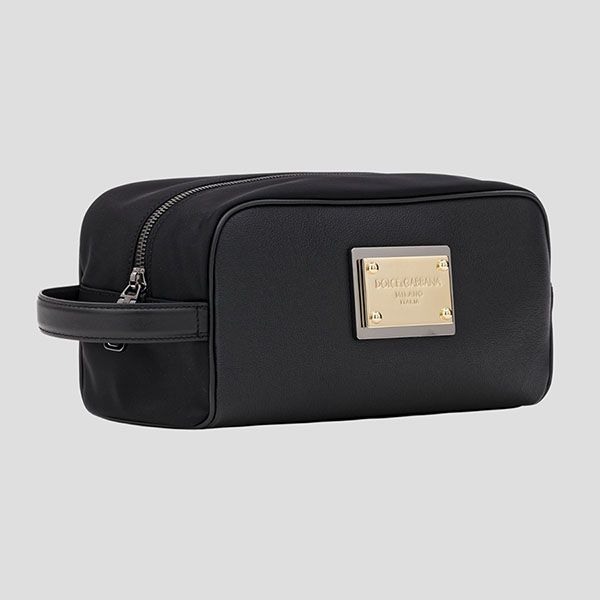 Túi Cầm Tay Dolce & Gabbana D&G Black Leather With Logo BT0985 AD447 Màu Đen - 4