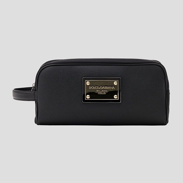 Túi Cầm Tay Dolce & Gabbana D&G Black Leather With Logo BT0985 AD447 Màu Đen - 1