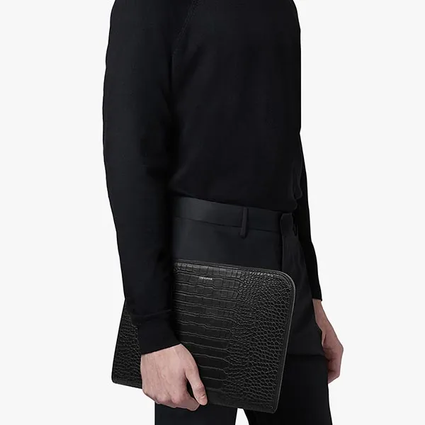Túi Cầm Tay Find Kapoor Clutch 32 Croco Set Màu Đen