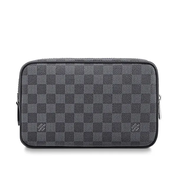 Túi Cầm Tay Nam Louis Vuitton LV Kasai Clutch N41664 Màu Đen Xám