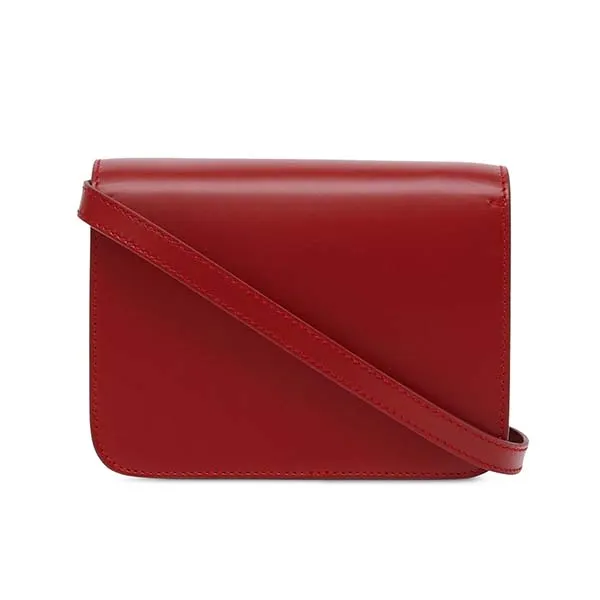 Túi Đeo Chéo Burberry TB Mini Dark Carmine Leather Màu Đỏ
