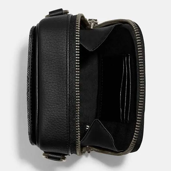 Túi Đeo Chéo Nam Coach Stanton Crossbody In Signature Jacquard With Ski Patches Màu Đen