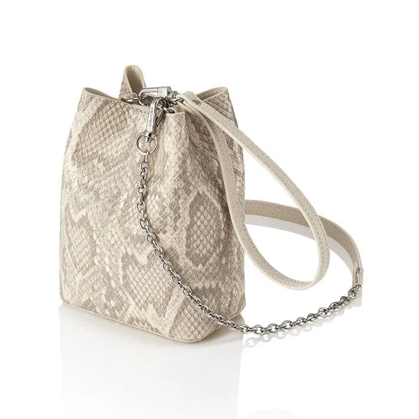 Túi Đeo Chéo Find Kapoor Mini Pingo Bag Python Chain Set FBPG12YCAIV Họa Tiết Da Rắn Màu Kem
