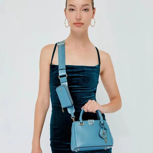 Túi Đeo Chéo Lyn Astraea Top Handle S Handbags LL23CBF168 Màu Xanh Blue - Túi xách - Vua Hàng Hiệu