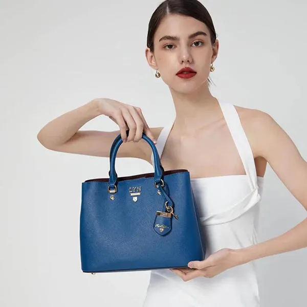 Túi Đeo Chéo Lyn Athena Re-Edit Top Handle L Handbags LL22WBF293 Màu Xanh Blue - Túi xách - Vua Hàng Hiệu