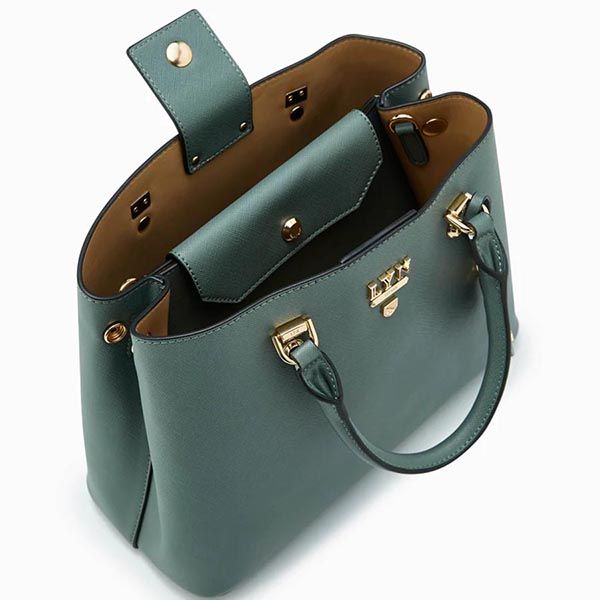 Túi Đeo Chéo Lyn Athena Re-Edit Top Handle L Handbags LL22WBF293 Màu Xanh Green - 4