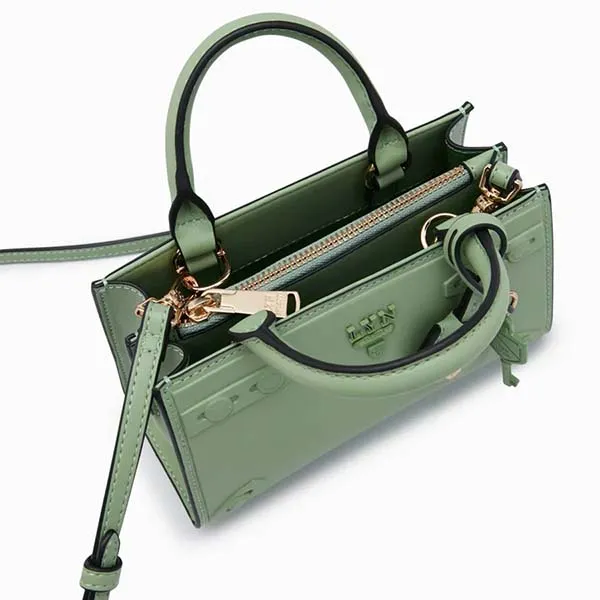 Túi Đeo Chéo Lyn Fineness Re-Edit Top Handle XS Handbags LL22WBF297 Màu Xanh Green - 4