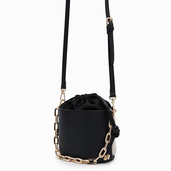 Túi Đeo Chéo Lyn Frosty Bucket Bags LL22WBF280 Màu Đen Trắng