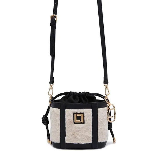 Túi Đeo Chéo Lyn Frosty Bucket Bags LL22WBF280 Màu Đen Trắng