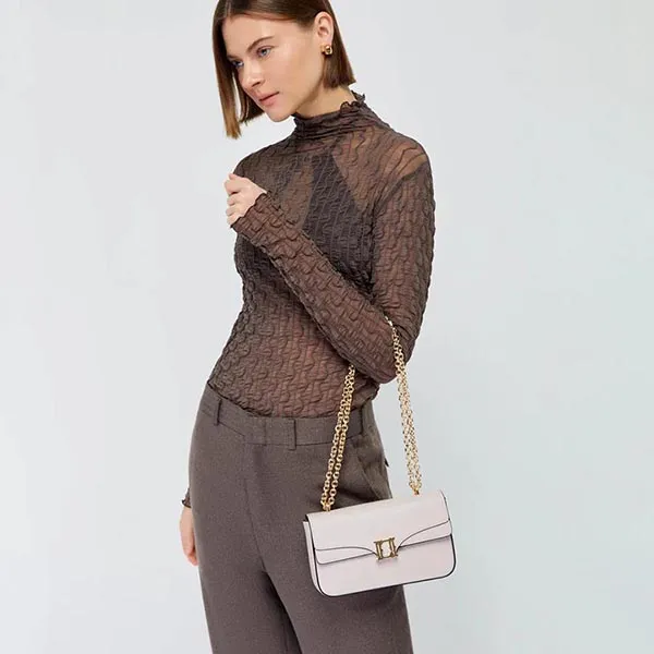 Túi Đeo Chéo Lyn Lordess Mini Crossbody Bags LL23CBS053 Màu Hồng Da