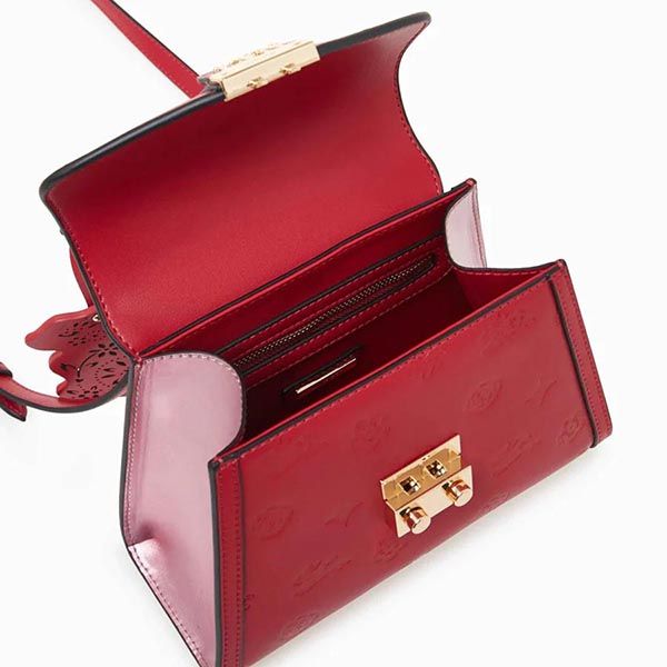 Túi Đeo Chéo Lyn Lucky Top Handle S Handbags LL23CBF157 Màu Đỏ - 4