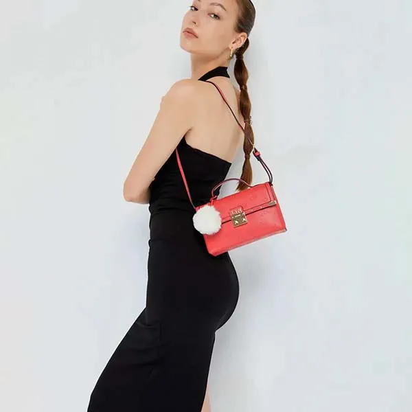Túi Đeo Chéo Lyn Lucky Top Handle XS Handbags LL23CBF159 Màu Đỏ