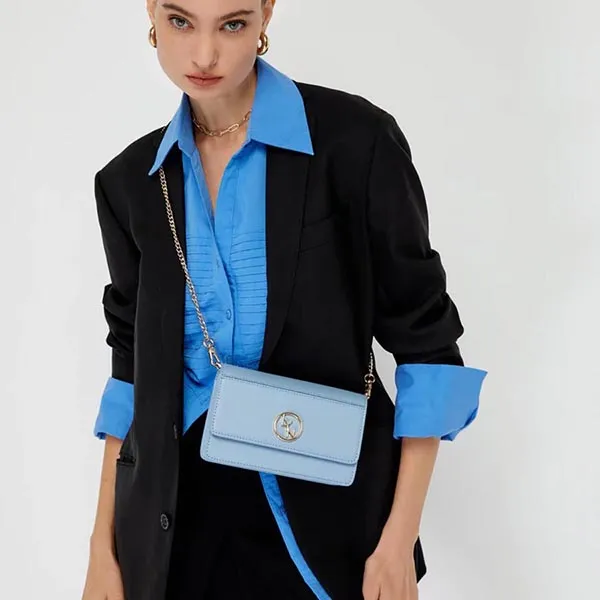 Túi Đeo Chéo Lyn Regina Crossbody Bags LL23CBF023 Màu Xanh Blue - Túi xách - Vua Hàng Hiệu