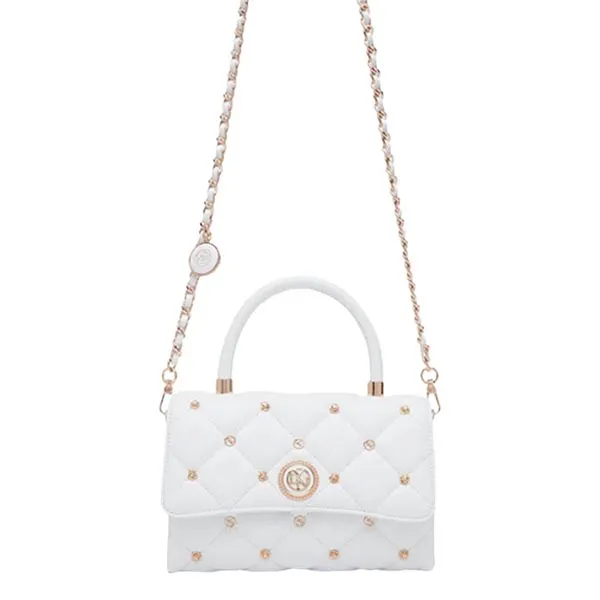 Túi Đeo Chéo Lyn Roseroma Stud Handbags LL23CBF173 Màu Trắng