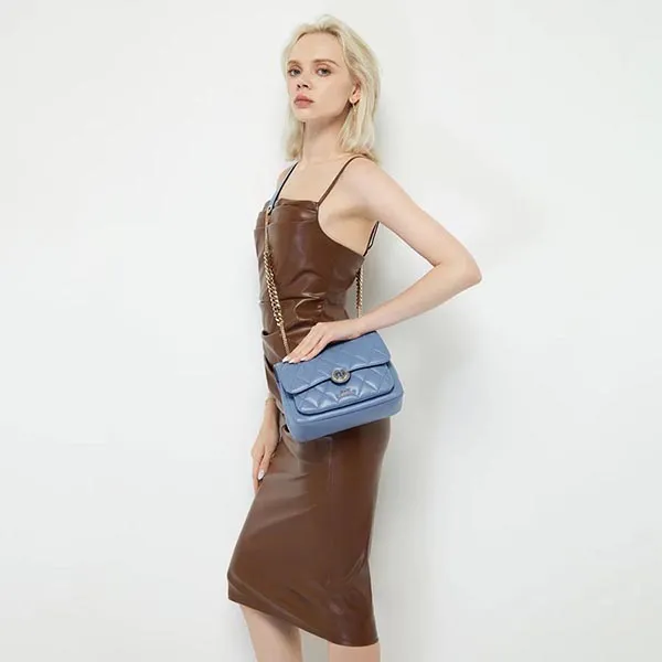 Túi Đeo Chéo Lyn Stephanie M Crossbody Bags LL23CBF084 Màu Xanh Blue
