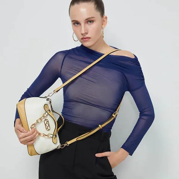 Túi Đeo Chéo Lyn Tabi M Handbags LL23CBF009 Màu Vàng Trắng