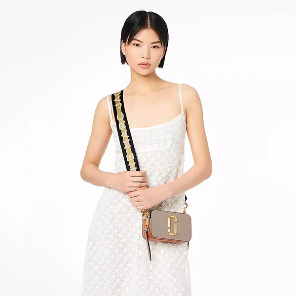 Túi Đeo Chéo Marc Jacobs The Snapshot Crossbody Bag Cement Multi Màu Nâu - Túi xách - Vua Hàng Hiệu