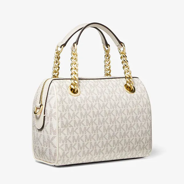Túi Đeo Chéo Michael Kors MK Blaire Extra-Small Logo Satchel Màu Trắng - Túi xách - Vua Hàng Hiệu
