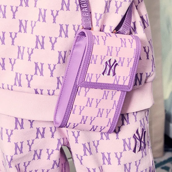Túi Đeo Chéo MLB Kids Classic Monogram Jacquard Cell Phone Bag 7ACRM033N-50PKS Màu Tím