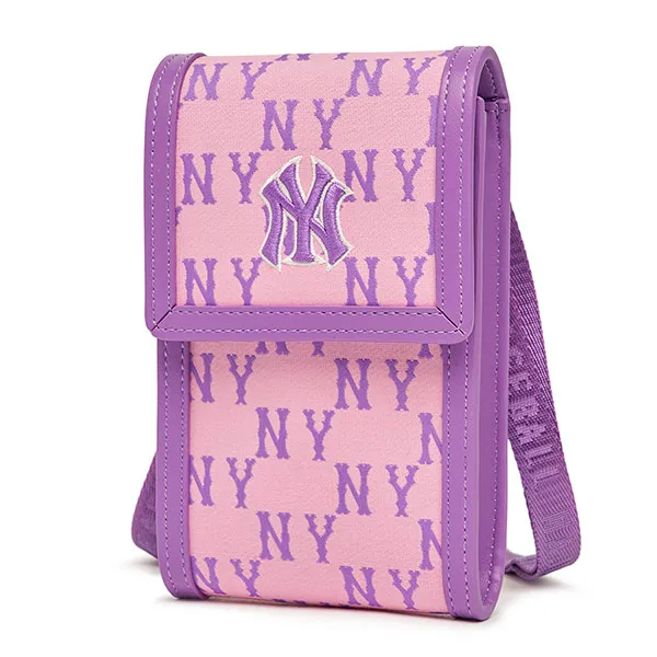 Túi Đeo Chéo MLB Kids Classic Monogram Jacquard Cell Phone Bag 7ACRM033N-50PKS Màu Tím