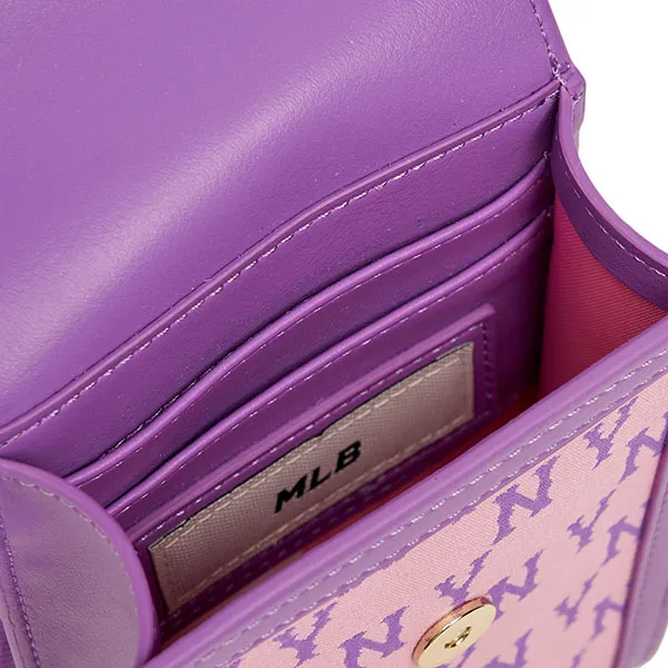 Túi Đeo Chéo MLB Kids Classic Monogram Jacquard Cell Phone Bag 7ACRM033N-50PKS Màu Tím