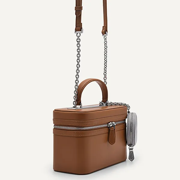Túi Đeo Chéo Nữ Pedro Ari Boxy Shoulder Bag - Camel 76390057-2 Màu Nâu