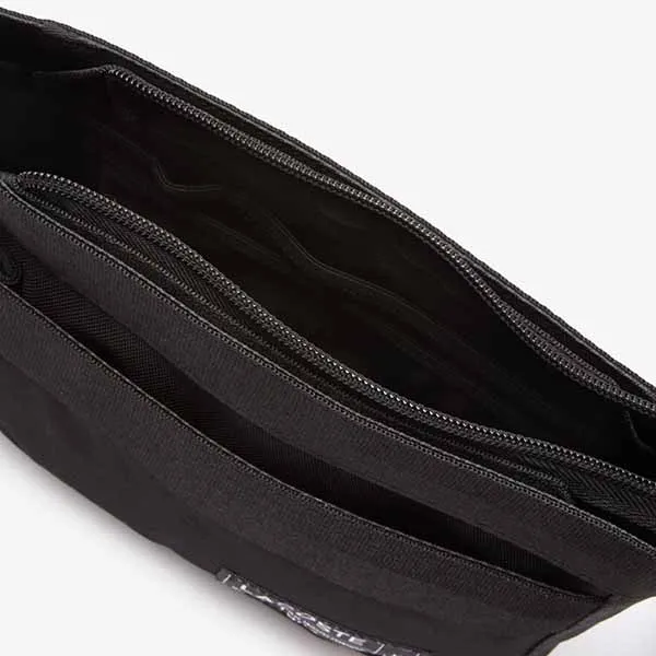 Túi Đeo Hông Lacoste Men's Outdoor Croc Zippered Canvas Reporter Bag NH3818OU Màu Đen