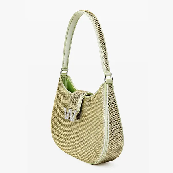 Túi Đeo Vai Alexander Wang W Legacy Small Hobo In Crystal Satin 20223R3MV752 Màu Xanh Olive - Túi xách - Vua Hàng Hiệu