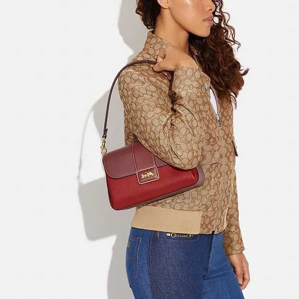 Túi Đeo Vai Coach Grace Shoulder Bag In Colorblock CC067 Màu Đỏ - Túi xách - Vua Hàng Hiệu