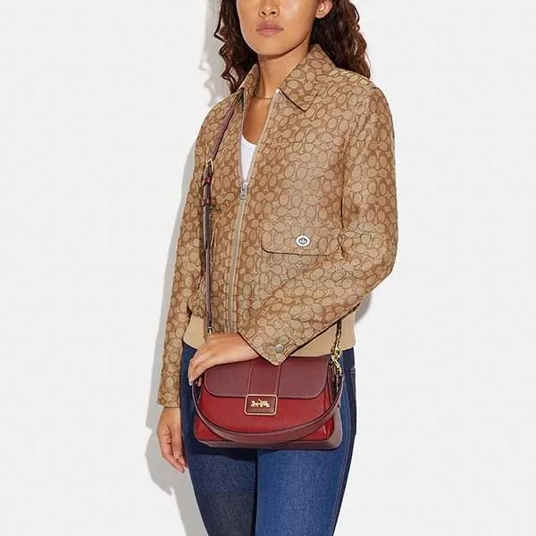 Túi Đeo Vai Coach Grace Shoulder Bag In Colorblock CC067 Màu Đỏ - Túi xách - Vua Hàng Hiệu