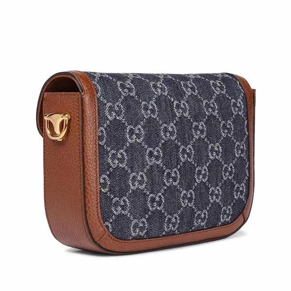 Túi Đeo Vai Gucci Denim Horsebit 1955 Mini Bag Màu Xanh Navy - Túi xách - Vua Hàng Hiệu