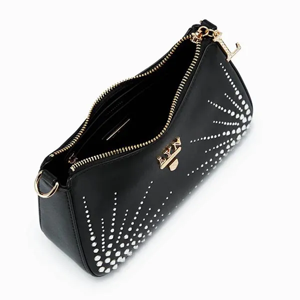 Túi Đeo Vai Lyn Tricia Crystal Shoulder Bags Logo LL22WBF273 Màu Đen