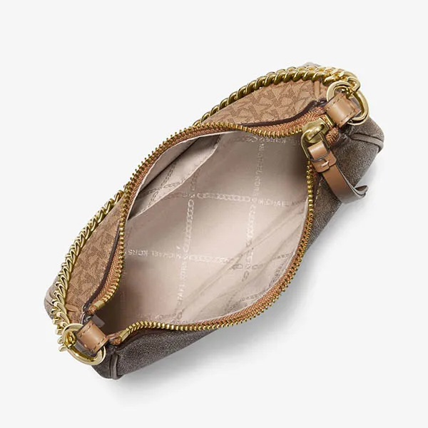 Túi Đeo Vai Michael Kors MK Petite Pochette Jet Set Charm 32H1GT9C1V Màu Nâu