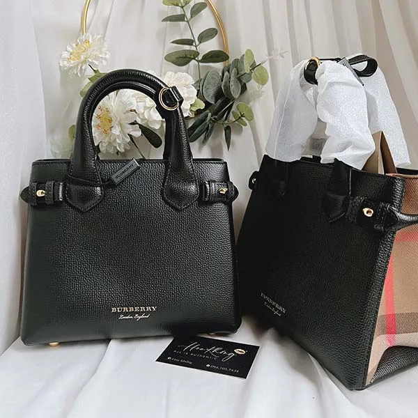 Túi Tote Burberry Baby Banner Tote Bag Màu Đen - Túi xách - Vua Hàng Hiệu