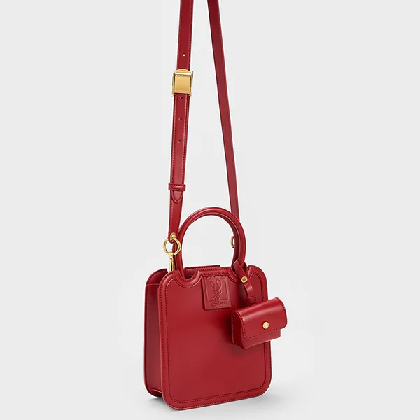 Túi Tote Charles & Keith CNK Disney Zootopia Judy Hopps Structured 30782054 Màu Đỏ