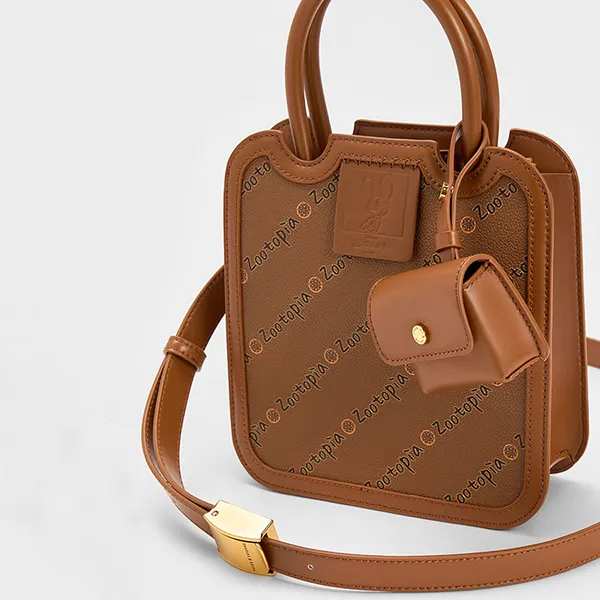 Túi Tote Charles & Keith CNK Disney Zootopia Judy Hopps Structured CK2-30782054 Màu Nâu