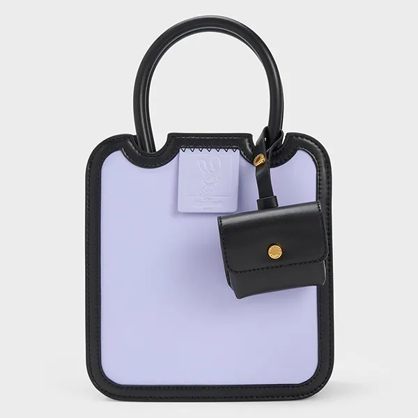 Túi Tote Charles & Keith CNK Disney Zootopia Judy Hopps Structured 30782054 Màu Tím Nhạt