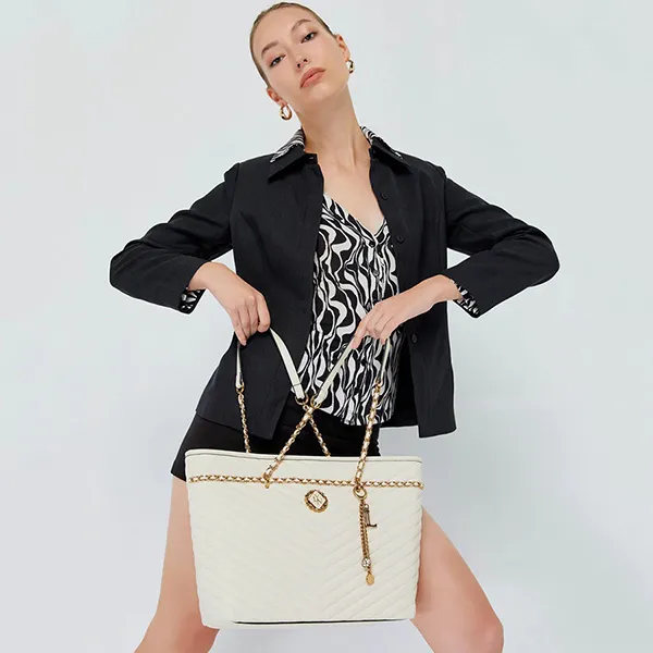 Túi Tote Lyn Sesia Tote Bags LL23CBF077 Màu Trắng - Túi xách - Vua Hàng Hiệu