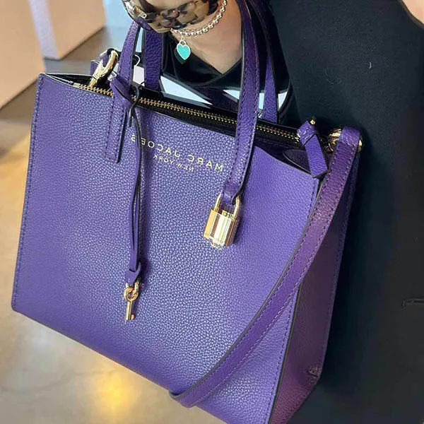 Túi Tote Marc Jacobs Mini Grind Deep Purple Purse Màu Tím