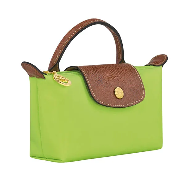 Túi Xách Longchamp Le Pliage Original Made With Recycled Fabric Pouch With Handle 34175089355 Màu Xanh Green - Túi xách - Vua Hàng Hiệu