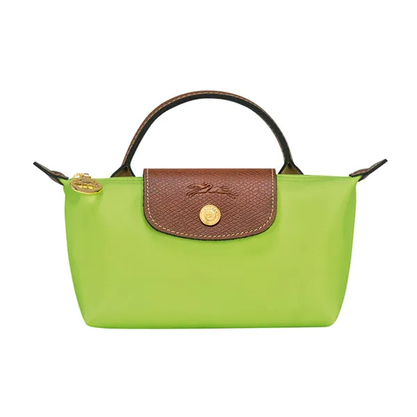 Túi Xách Longchamp Le Pliage Original Made With Recycled Fabric Pouch With Handle 34175089355 Màu Xanh Green - Túi xách - Vua Hàng Hiệu