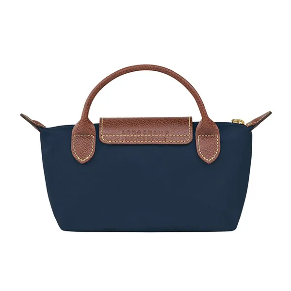 Túi Xách Longchamp Le Pliage Original Pouch With Handle 34175089P68 Màu Xanh Nâu - Túi xách - Vua Hàng Hiệu
