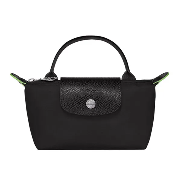 Túi Xách Longchamp Le Pliage Recycled Fabric Pouch With Handle Black 34175919001 Màu Đen - Túi xách - Vua Hàng Hiệu